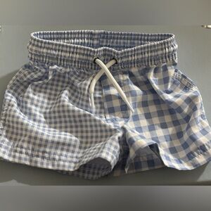Carters Baby Blue Gingham Checkered Trunks